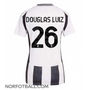 Billige Fotballdrakt Juventus Douglas Luiz #26 Replika Hjemmedrakt Dame 2024-25 Kortermet